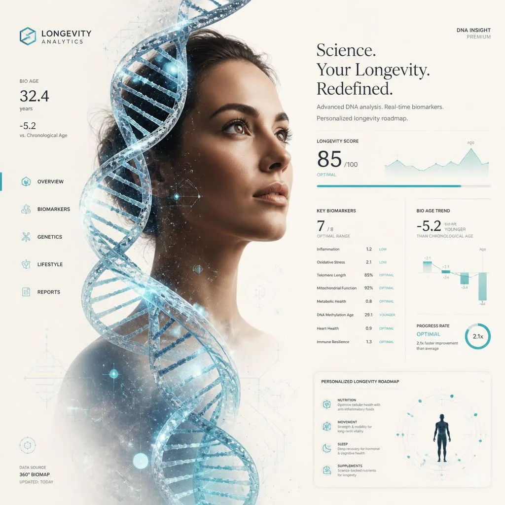 Bio-aging reversal checker — track your biological age and rejuvenation