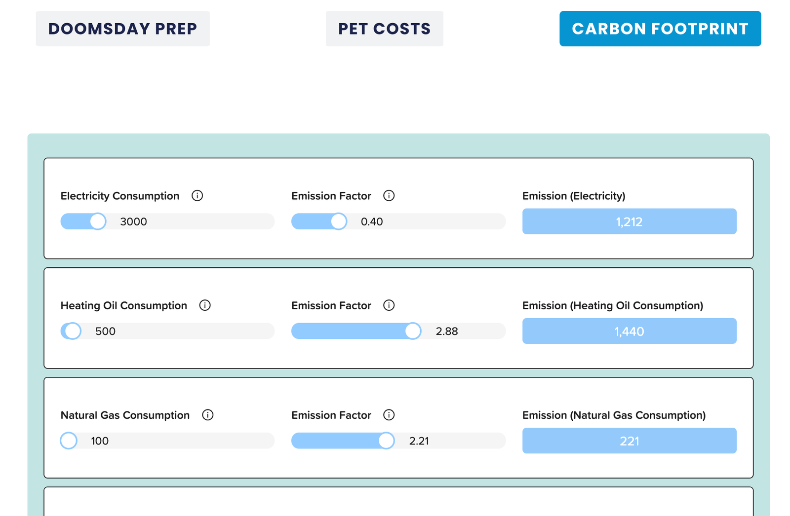 Carbon Footprint Calculator